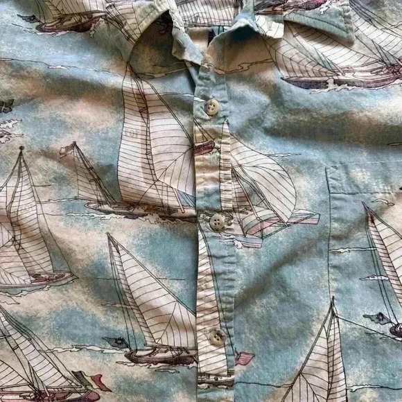 Cooke Street Sailboat Hawaiian Shirt 2XL - Picture 3 of 6